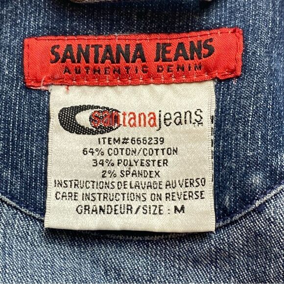 Santana Jeans Authentic Denim Jacket Size Medium - Picture 3 of 12